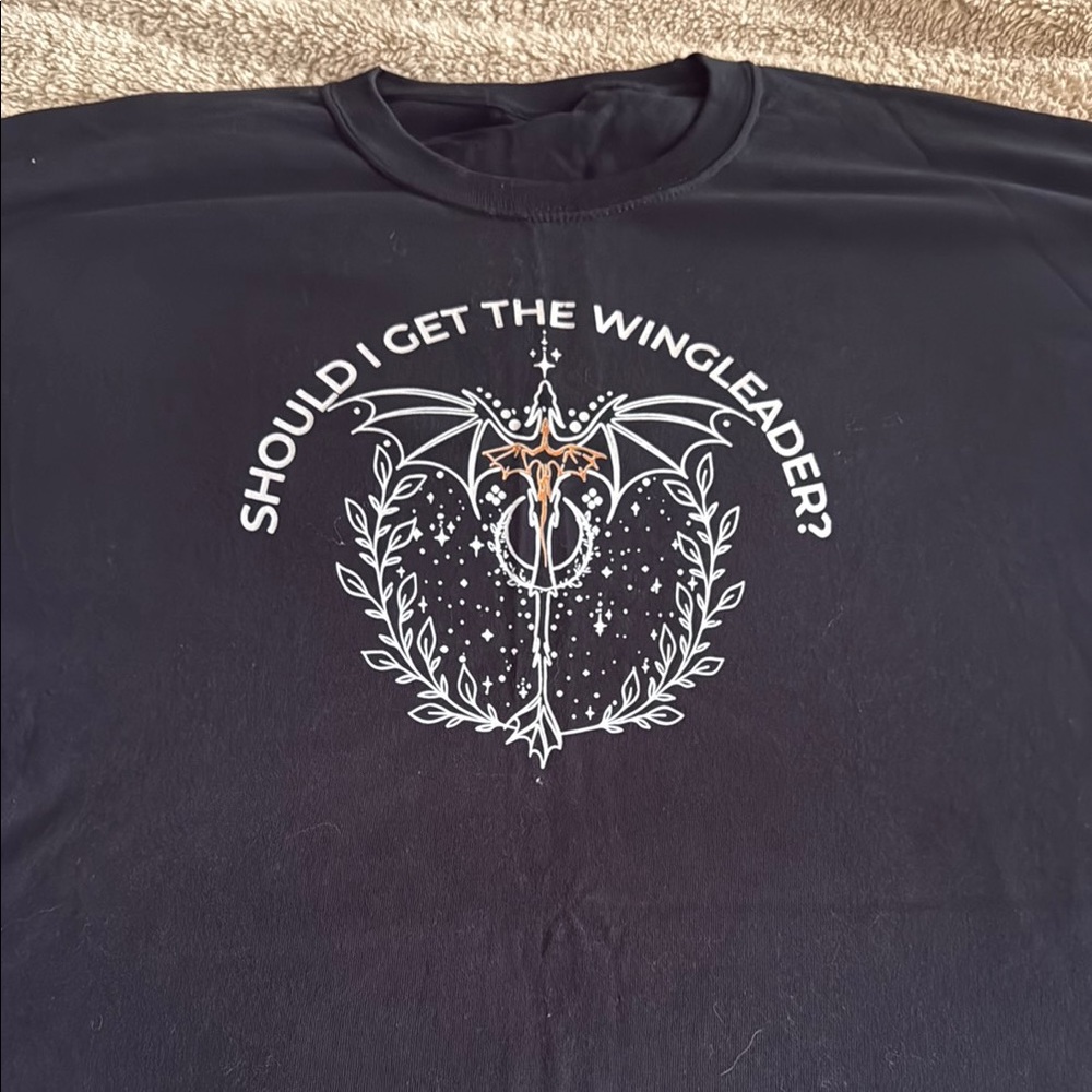The Fourth Wing black graphic tee (iykyk)